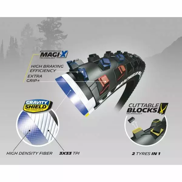 Pneu MICHELIN MUD ENDURO COMPETITION LINE 29x2,25 Magi-X Tubeless Ready Souple 214296 4 Pneu MICHELIN MUD ENDURO COMPETITION LINE 29x2,25 Magi-X Tubeless Ready Souple 214296 – Image 2