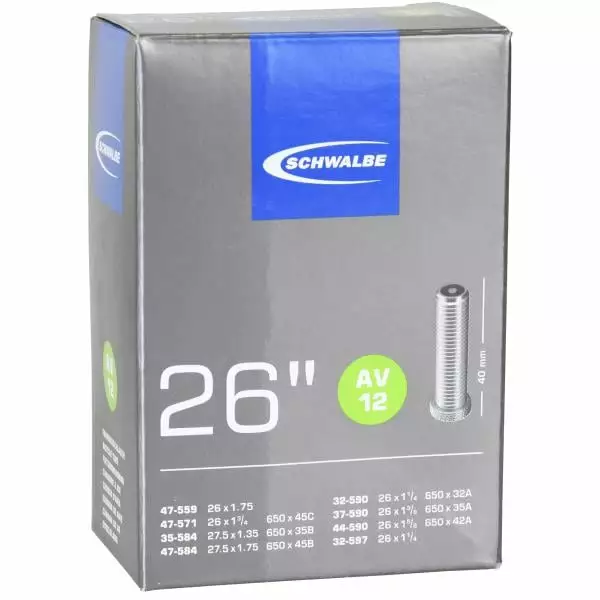 Chambre à Air SCHWALBE STANDARD AV 12 26x1,75 Butyl Schrader 40 Mm 10423340 6 Chambre à Air SCHWALBE STANDARD AV 12 26x1,75 Butyl Schrader 40 Mm 10423340 – Image 4