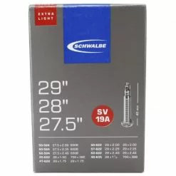 Chambre à Air SCHWALBE EXTRA LIGHT SV 19A 27,5/29x1,50/2,35 Butyl Presta 40 Mm 10430943