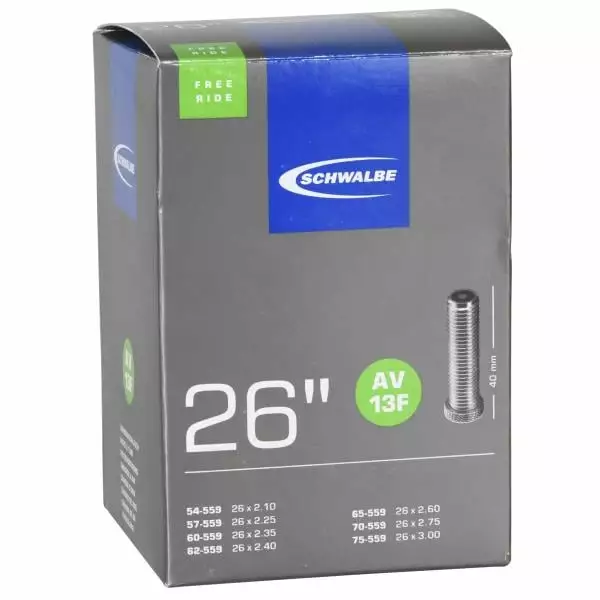Chambre à Air SCHWALBE EXTRA LIGHT AV 13F 26x2,10/3,00 Butyl Schrader 40 Mm 10425790 3 Chambre à Air SCHWALBE EXTRA LIGHT AV 13F 26x2,10/3,00 Butyl Schrader 40 Mm 10425790